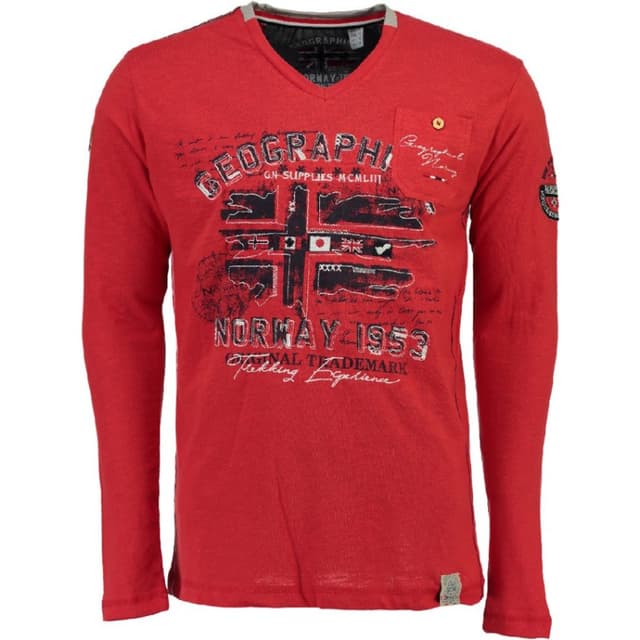 Футболка мужская Geographical Norway красная WP334H-650