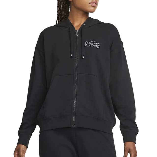 Толстовка женская Nike W NK DF GT FT GX HD FZ HOODIE черная DQ5536-010