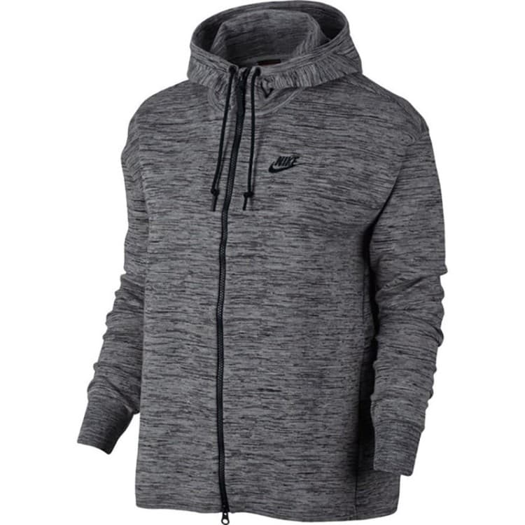 Толстовка женская Nike nsw tch knt jkt hd серая 835641-060