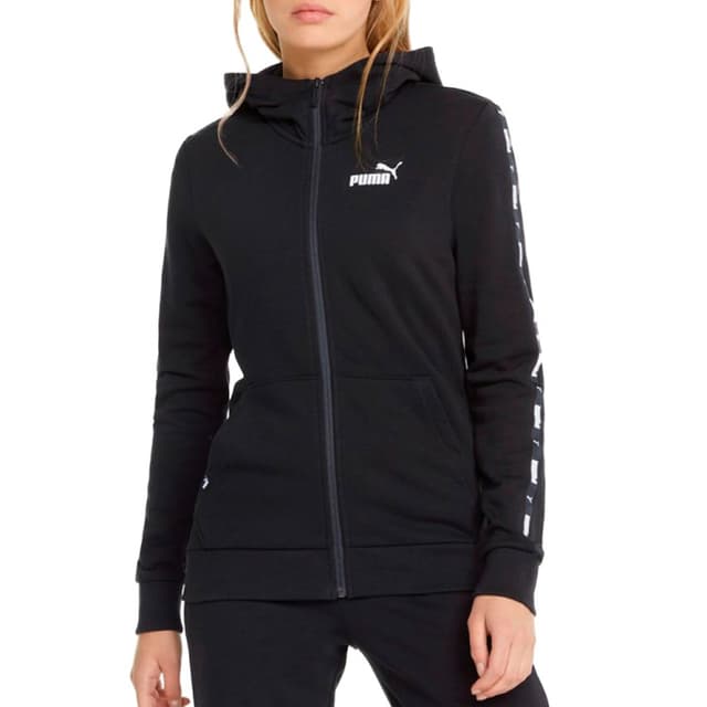 Толстовка жіноча Puma Power Tape Full-Zip Hoodie Tr чорна 84711901