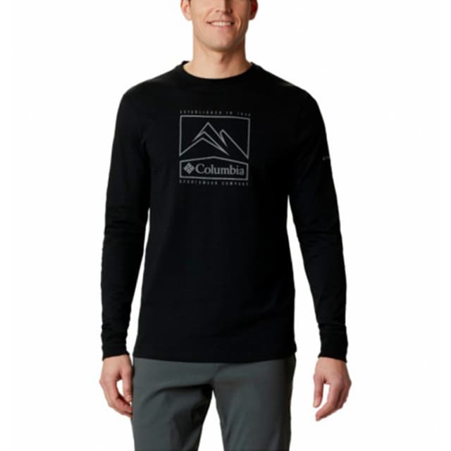 Футболка мужская Columbia Cades Cove™ LS Graphic Tee  GRAPHIC TEE черная 1860811-011