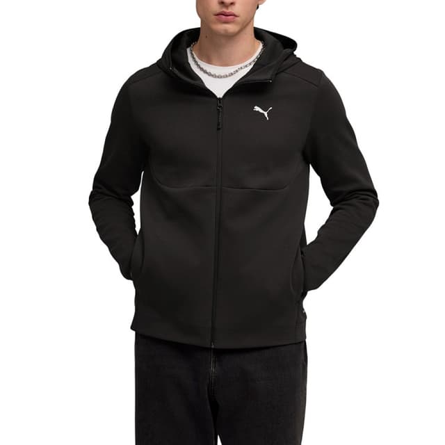 Толстовка чоловіча Puma TECH Full-Zip Hoodie DK чорна 69218501