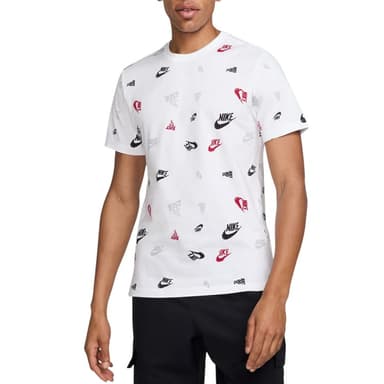 Футболка чоловіча Nike M NSW TEE 12MO AOP SP25 біла HJ0561-100