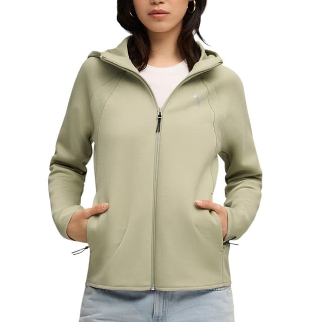 Толстовка жіноча Puma EVOSTRIPE Full-Zip Hoodie DK оливкова 68814182
