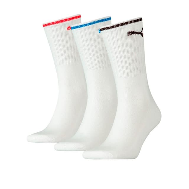 Носки (3 пари) Puma Sport Crew Stripe 3P белые 90794102
