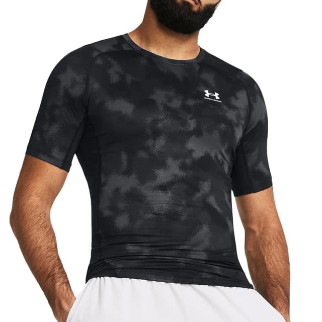 Футболка мужская Under Armour UA HG Armour Printed SS черная 1383321-001
