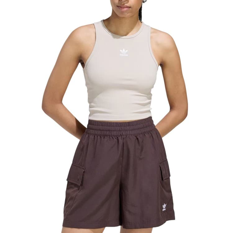 Майка жіноча Adidas ESS RIB TANK бежева KD3822
