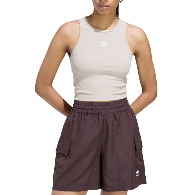 Майка женская Adidas ESS RIB TANK бежевая KD3822