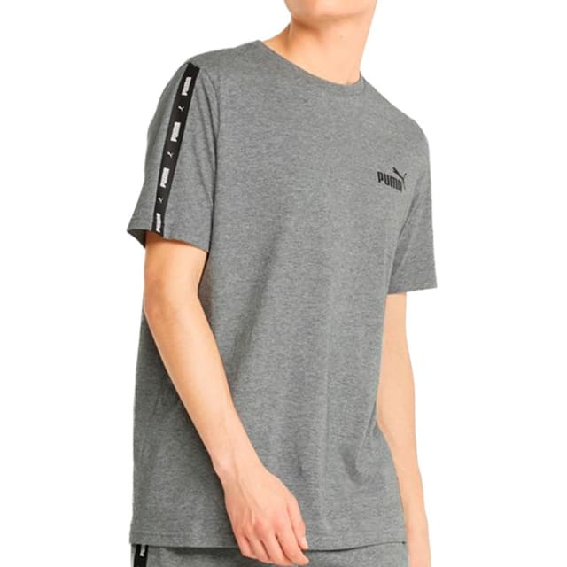 Футболка мужская Puma Ess+ Tape Tee серая 84738203