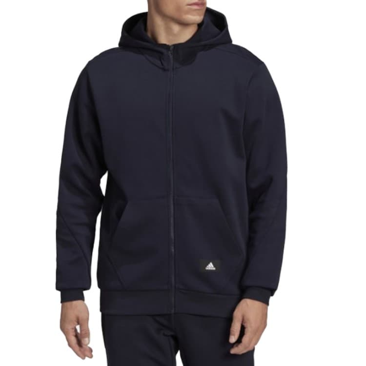 Толстовка мужская Adidas M Fi Dblknt Fz темно-синяя HA1417