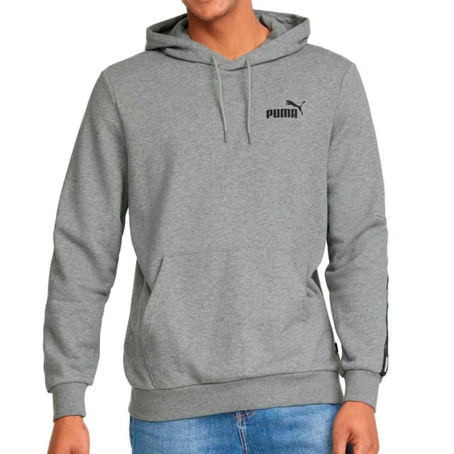 Толстовка мужская Puma Ess+ Tape Hoodie серая 84738503