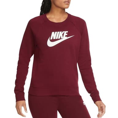 Толстовка жіноча Nike W Nsw Essntl Flc Gx Crew бордова BV4112-638 