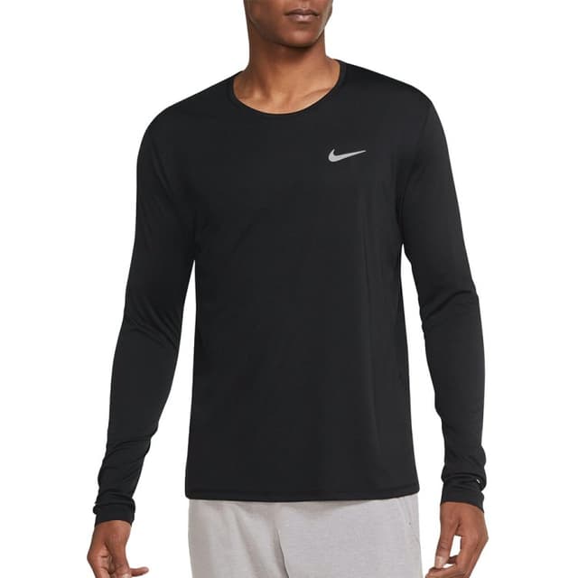 Футболка мужская Dri-Fit Miler Men's Long-Sleeve Running Top черная DD4576-010