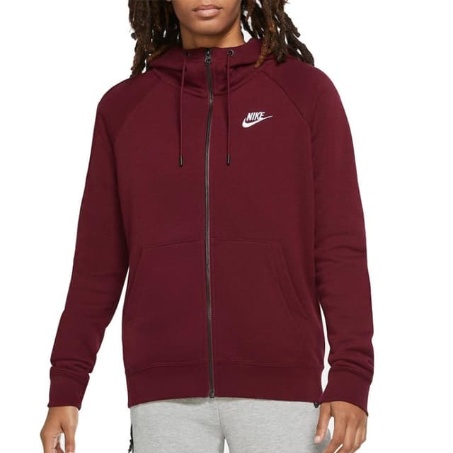 Толстовка жіноча Nike W Nsw Essntl Flc Fz Hoodie бордова BV4122-638 