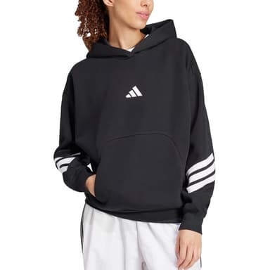 Толстовка жіноча Adidas W FI 3S OH HD чорна JC5426