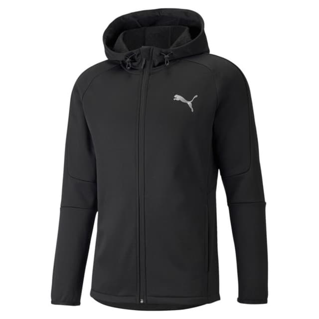 Толстовка мужская Puma EVOSTRIPE Warm FZ Hoodie черная 58944101