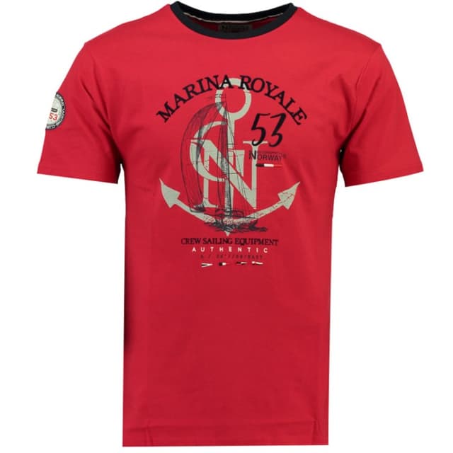 Футболка мужская Geographical Norway красная SR001H-650