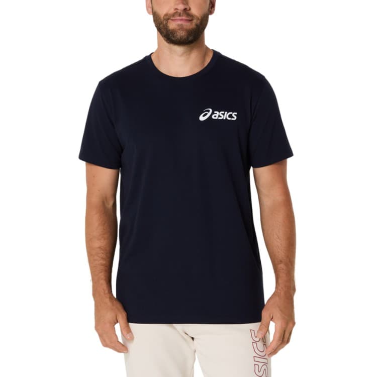 Футболка чоловіча Asics CHEST LOGO SS TEE темно-синя 2031E659-402