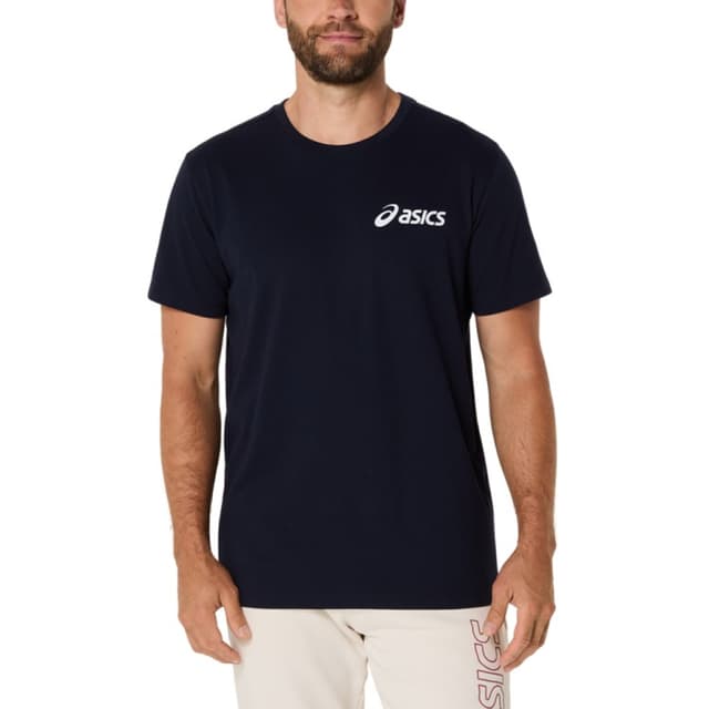 Футболка мужская Asics CHEST LOGO SS TEE темно-синяя 2031E659-402