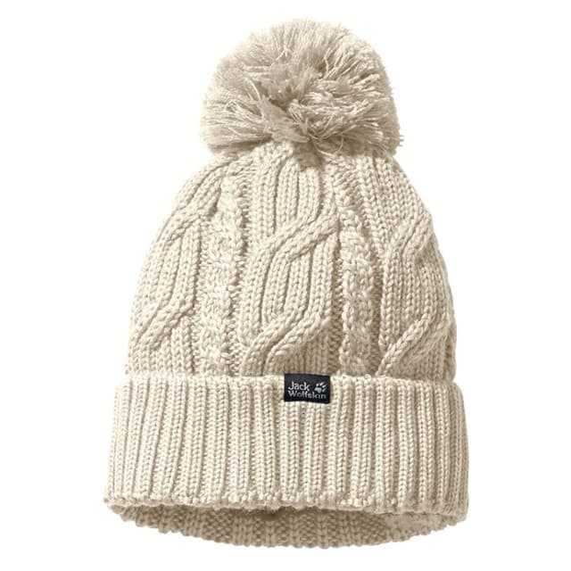 Шапка унісекс Jack Wolfskin STORMLOCK POMPOM BEANIE бежева 1905091-5045