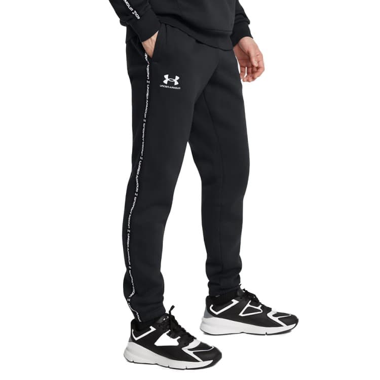 Штани чоловічі Under Armour UA Icon Fleece Jgr Taping чорні 1389358-001