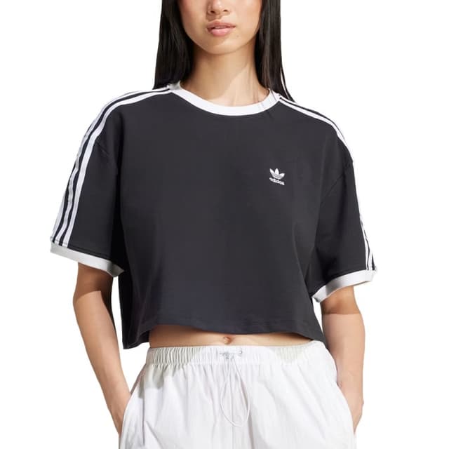 Футболка жіноча Adidas 3S LOOSE CROP T чорна JC8149
