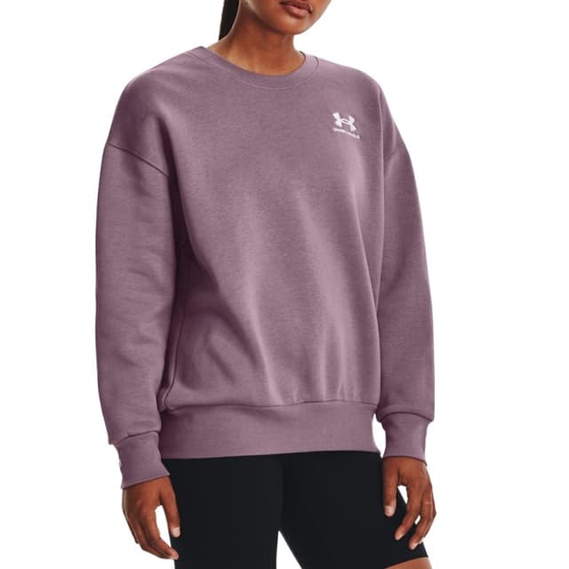 Толстовка жіноча Under Armour Essential Flc OS Crew фіолетова 1379475-500