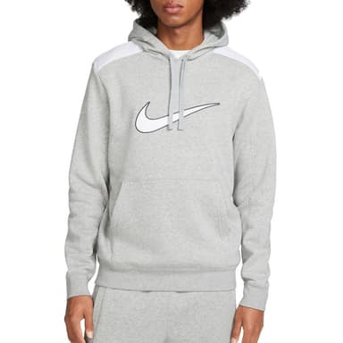Толстовка мужская Nike M NSW SP FLC HOODIE BB серая FN0247-063