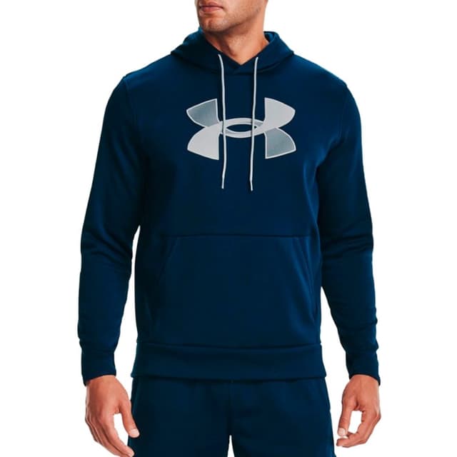 Толстовка мужская Under Armour Ua Armour Fleece Big Logo Hd синяя 1357085-408