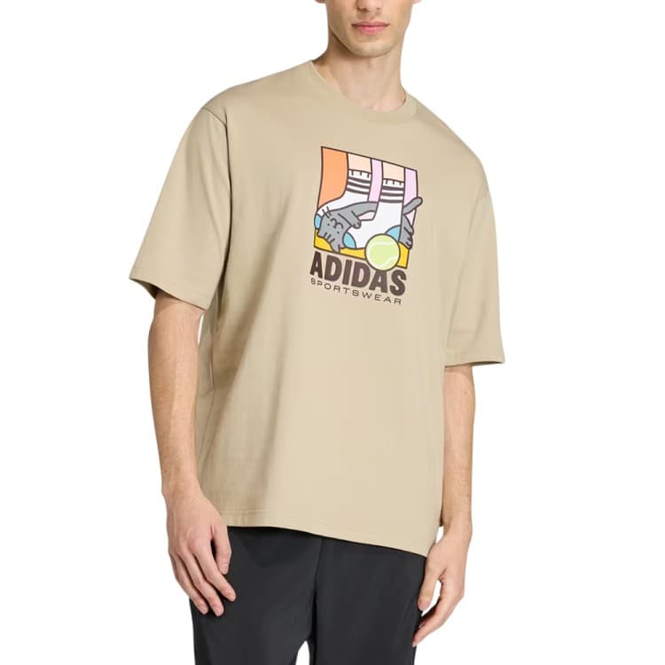 Футболка чоловіча Adidas M ANI POP PLY T хакі KE4342