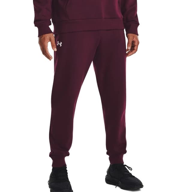 Брюки мужские Under Armour UA Rival Fleece Joggers бордовые 1379774-600