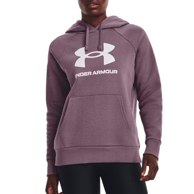 Толстовка жіноча Under Armour UA Rival Fleece Big Logo Hdy фіолетова 1379501-500