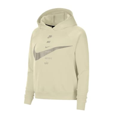 Толстовка жіноча Nike W Nsw Swsh Hoodie Flc Bb бежева CU5676-238 