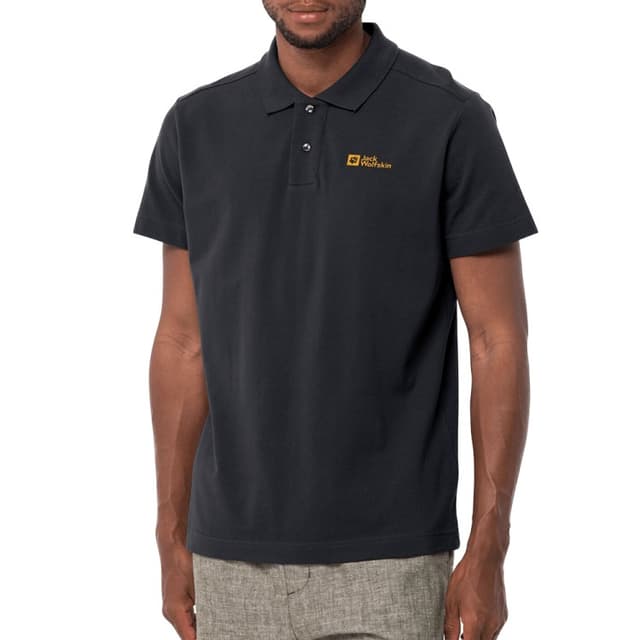 Футболка мужская Jack Wolfskin ESSENTIAL POLO M черная 1809301-6000