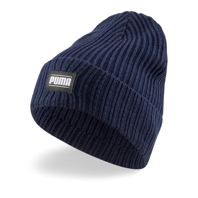 Шапка Puma Ribbed Classic Cuff Beanie серая 02403802
