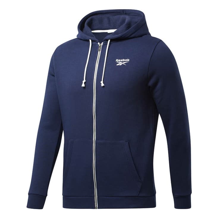 Толстовка чоловіча Reebok Training Essentials Fleece Zip Up синя FU3230 