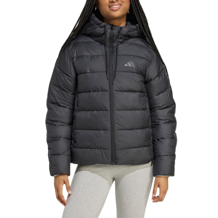 Куртка женская Adidas W ESS 3S SD HD черная JX7814 — Sport City Куртка женская Adidas W ESS 3S SD HD черная JX7814