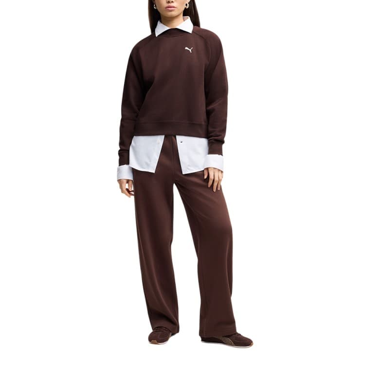 Костюм женский Puma Loungewear Standard Sweat Suitt FL cl коричневый 69399533 — Sport City Костюм женский Puma Loungewear Standard Sweat Suitt FL cl коричневый 69399533