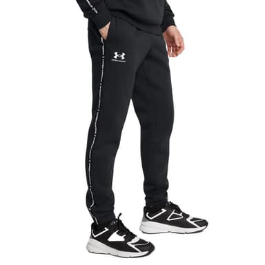 Брюки мужские Under Armour UA Icon Fleece Jgr Taping черные 1389358-001 — Sport City Брюки мужские Under Armour UA Icon Fleece Jgr Taping черные 1389358-001