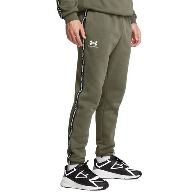 Брюки мужские Under Armour UA Icon Fleece Jgr Taping оливковые 1389358-390 — Sport City Брюки мужские Under Armour UA Icon Fleece Jgr Taping оливковые 1389358-390