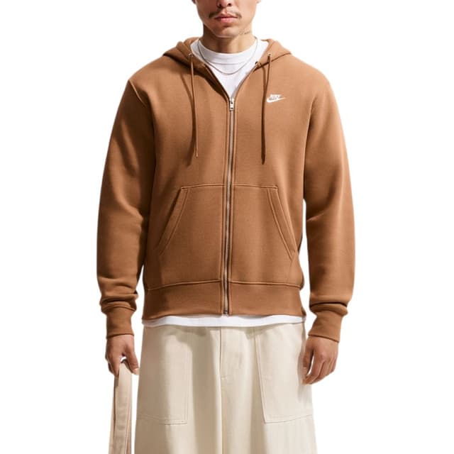 Толстовка мужская Nike M NK CLUB BB FZ HOODIE песочная FN3861-270 — Sport City Толстовка мужская Nike M NK CLUB BB FZ HOODIE песочная FN3861-270